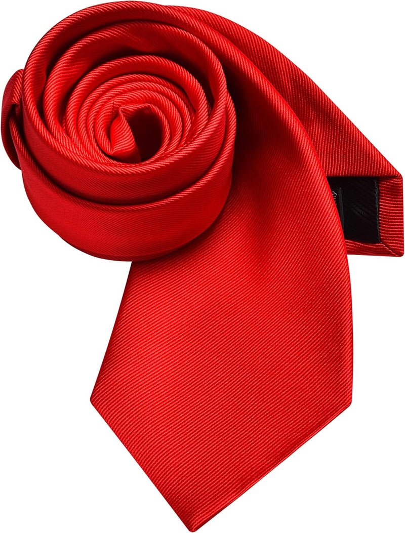 Branduce 63'' XL Tie Mens Extra Long Solid Woven Necktie for Men Big and Tall + Gift Box - Image 3